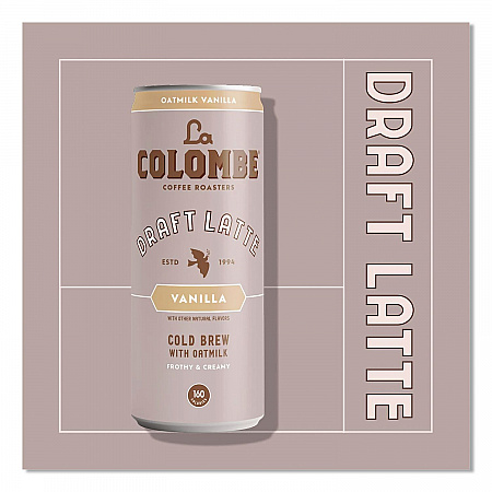 Draft Latte Cold Brew, Vanilla Latte with Oat Milk, 11 oz Can, 12/Carton (LCT00521)