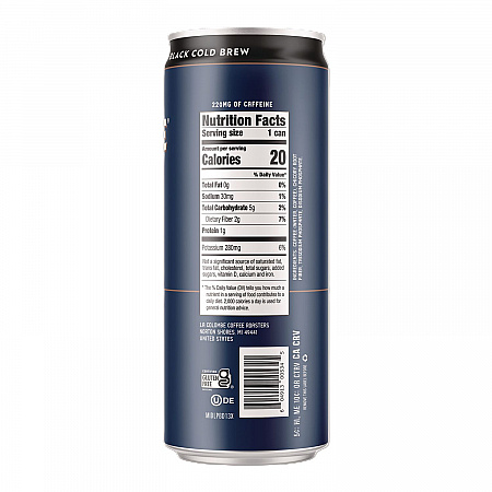 Cold Brew Coffee, Black, 11 oz Can, 12/Carton (LCT00535)