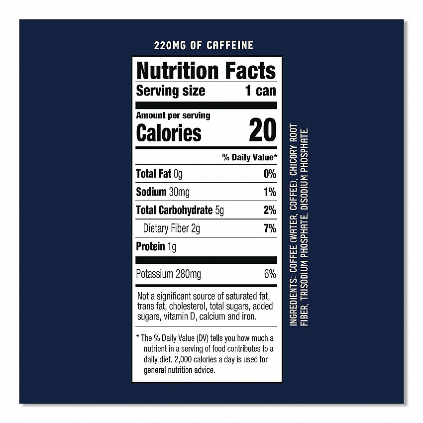 Cold Brew Coffee, Black, 11 oz Can, 12/Carton (LCT00535)