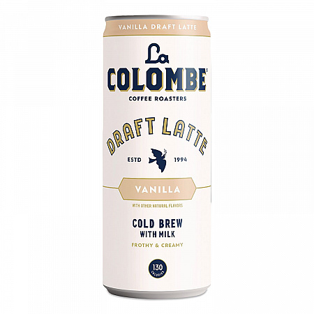 Draft Latte Cold Brew, Vanilla Latte, 11 oz Can, 12/Carton (LCT30502)