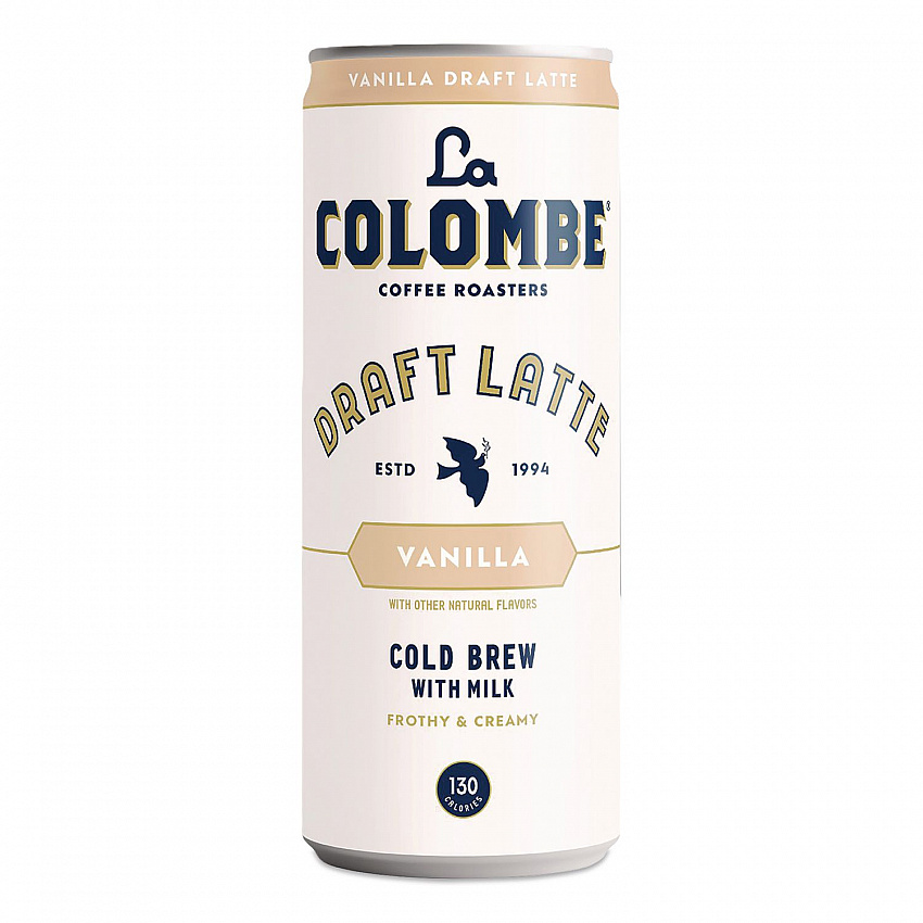 Draft Latte Cold Brew, Vanilla Latte, 11 oz Can, 12/Carton (LCT30502)