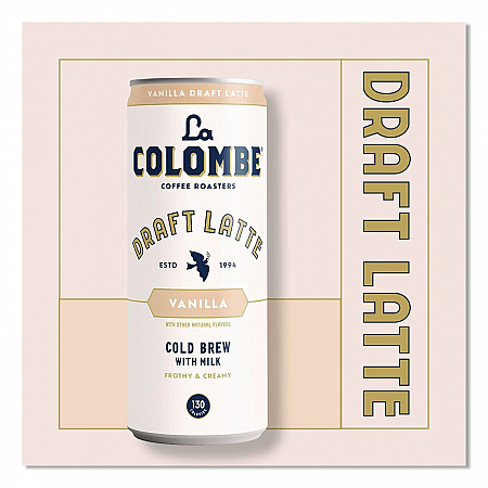 Draft Latte Cold Brew, Vanilla Latte, 11 oz Can, 12/Carton (LCT30502)