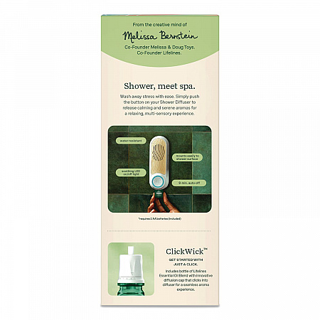 Evaporative Aromatherapy Essential Oil Shower Diffuser/Crisp Mountain Air-Mint and Eucalyptus Oil,4.7 x 4.7 x 7.2,White/Ivory (111501)