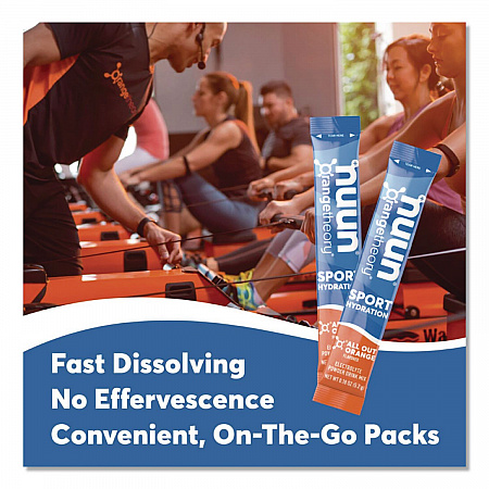 Sport Hydration Electrolyte Powder Drink Mix, All Out Orange, 0.18 oz Stick, 10/Box (02403)