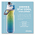Elite Mist 'N Sip Plastic Double-Wall Insulated Water Bottle, 20 oz, Ombre Blue (HMLDP07OMB)