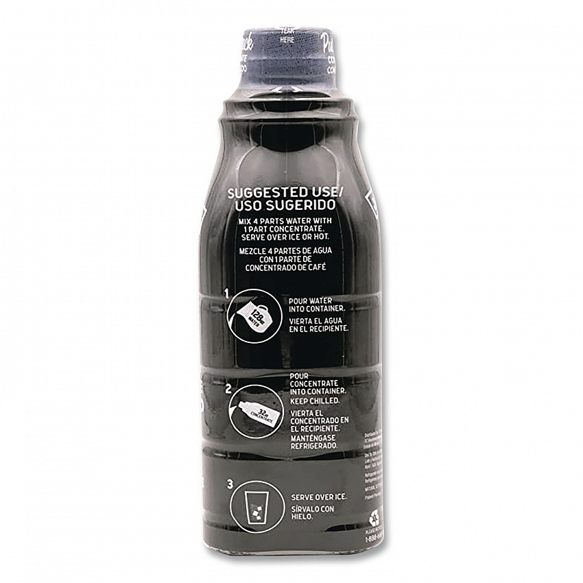 Cold Brew Coffee Concentrate, Pure Black, 32 oz Bottle (HFP01607)