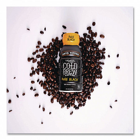 Cold Brew Coffee, Pure Black, 8 oz Bottle, 24/Carton (HFP01781)