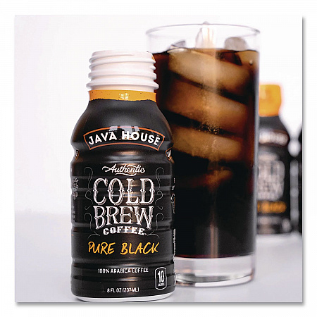 Cold Brew Coffee, Pure Black, 8 oz Bottle, 24/Carton (HFP01781)