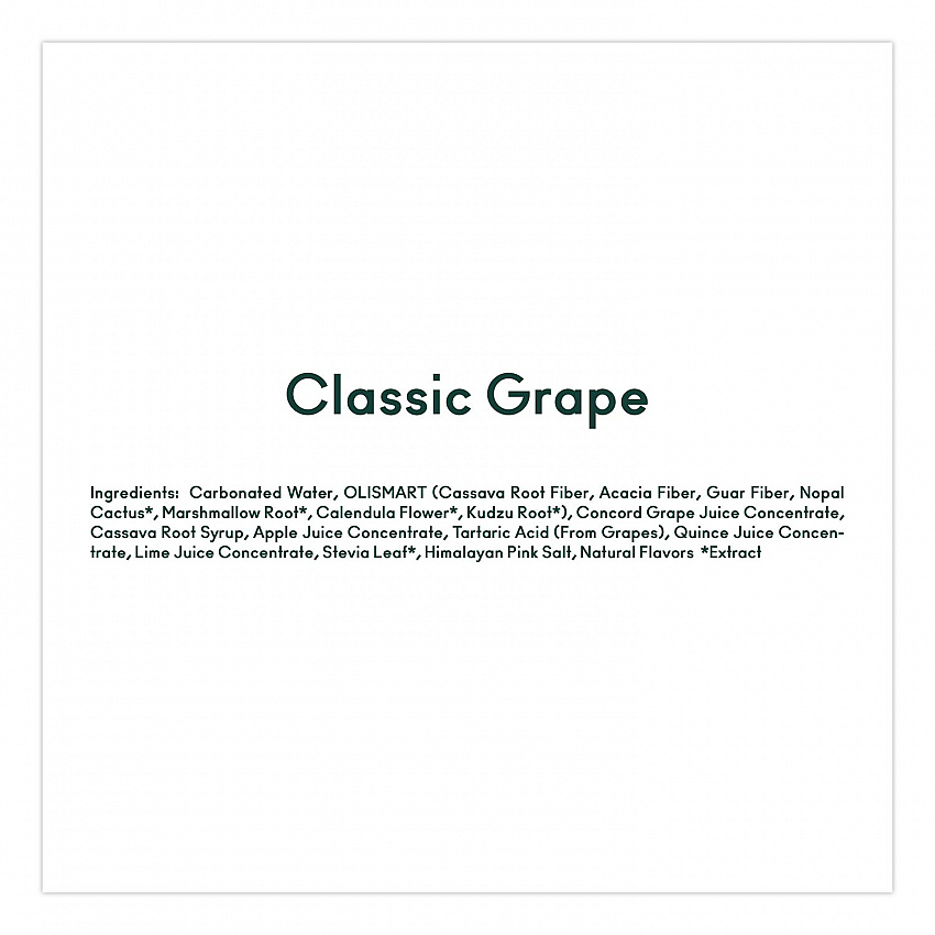 Prebiotic Soda, Classic Grape, 12 oz Can, 12/Carton (ICO70287)