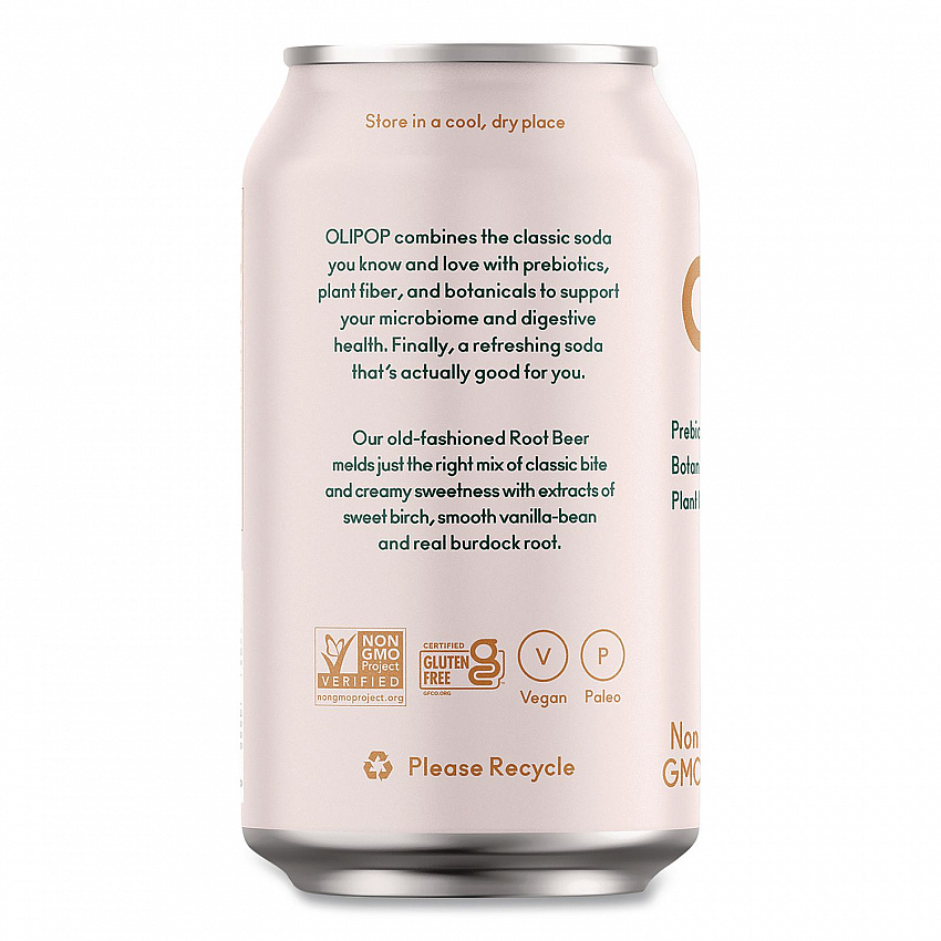 Prebiotic Soda, Root Beer, 12 oz Can, 12/Carton (ICO70288)