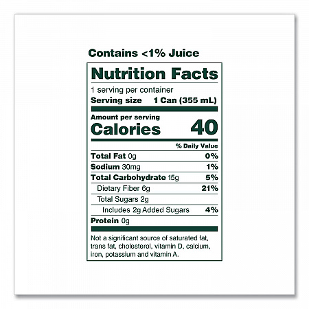 Prebiotic Soda, Cream Soda, 12 oz Can, 12/Carton (ICO70289)
