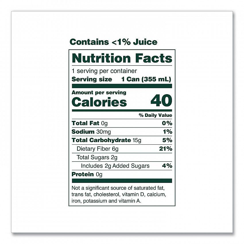 Prebiotic Soda, Cream Soda, 12 oz Can, 12/Carton (ICO70289)