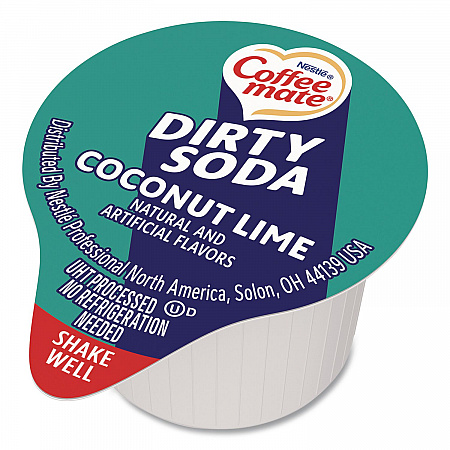 Dirty Soda Coconut Lime Dairy-Free Liquid Creamer, 0.38 oz Mini Cup, 50/Box (33540)