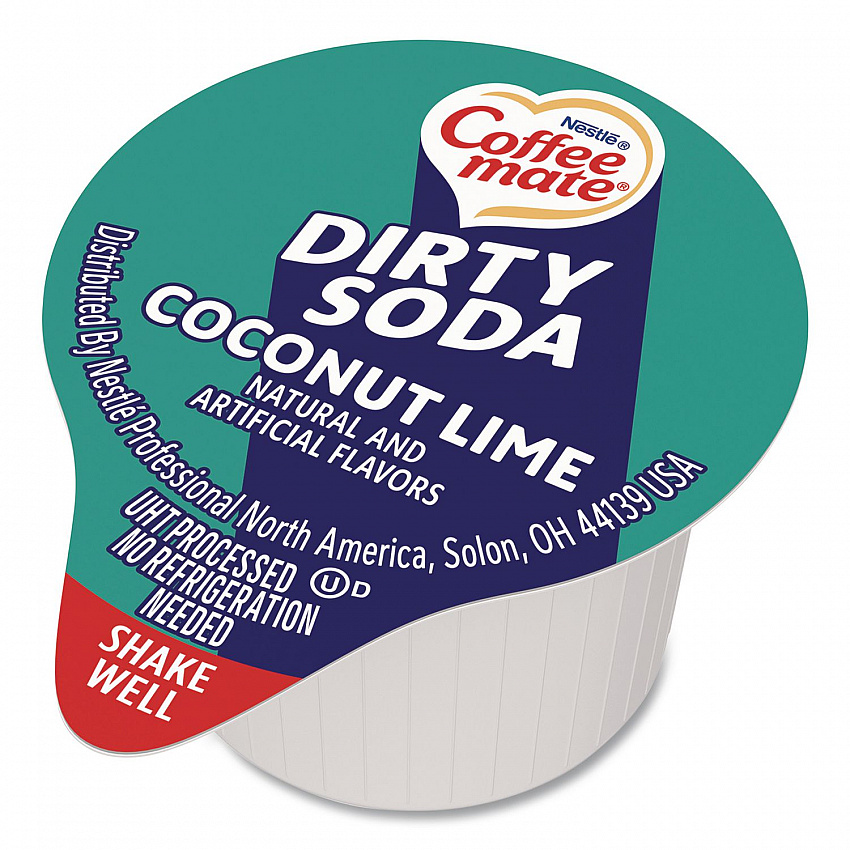 Dirty Soda Coconut Lime Dairy-Free Liquid Creamer, 0.38 oz Mini Cup, 50/Box (33540)