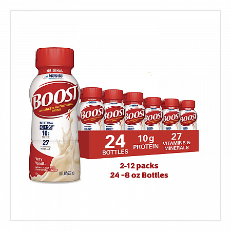 Original Nutritional Drink, Very Vanilla, 8 oz Bottle, 24/Carton (ZHC02802)