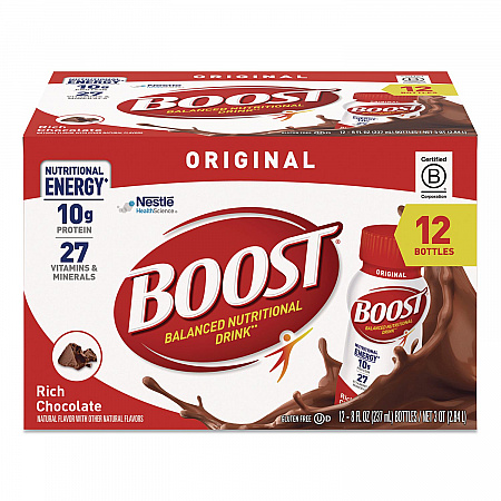 Original Nutritional Drink, Rich Chocolate, 8 oz Bottle, 24/Carton (ZHC48120)