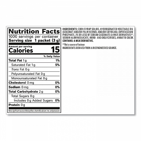 Powdered Creamer Packets, Original, 0.1 oz Packet, 1,000/Carton (30022)