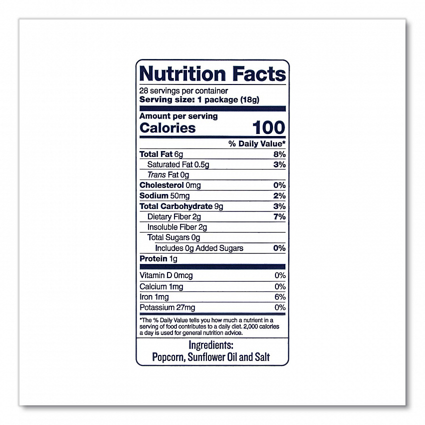 Popcorn, Original, 0.65 oz Bag, 28/Carton (SKP00462)