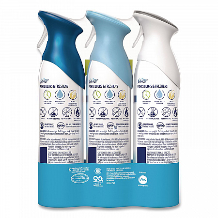 AIR Variety Pack, Heavy-Duty Crisp Clean/Linen and Sky/Ocean, 8.8 oz Aerosol Spray, 3/Pack (10677)