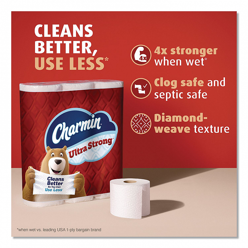 Ultra Strong Bathroom Tissue, Septic Safe, 2-Ply, White, 220 Sheets/Roll, 12 Rolls/Pack (32173)