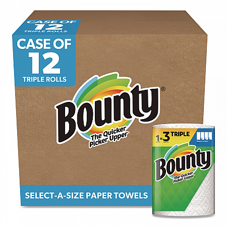Select-A-Size Triple Roll Paper Towels, 2-Ply, 5.9 x 11, White, 123 Sheets/Roll, 12 Rolls/Carton (60107)