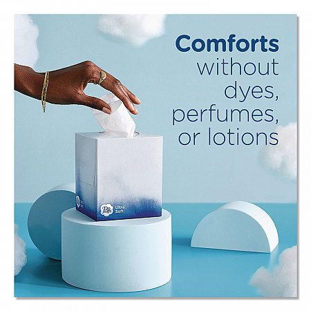 Ultra Soft Facial Tissue, 2-Ply, White, 72 Sheets/Box, 8 Boxes/Pack (61971)