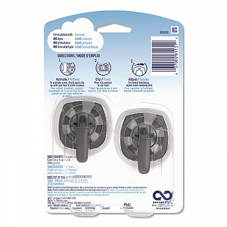 CAR Air Freshener, Linen and Sky, 2 mL, 2/Pack (811131)