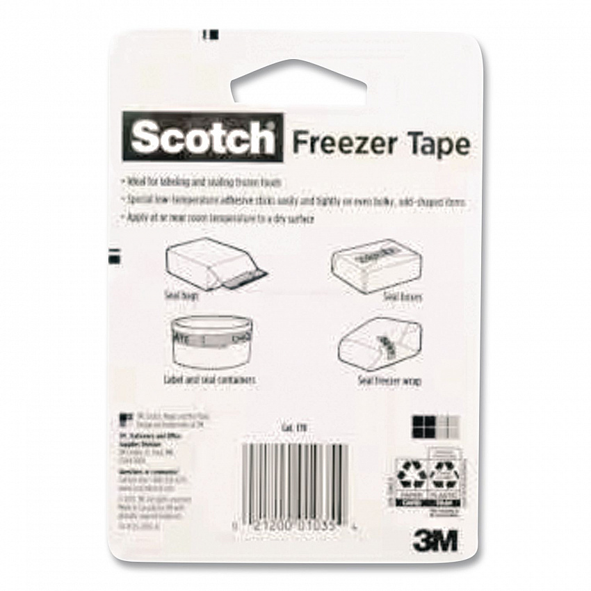 Freezer Tape, 1.5" Core, 0.75" x 1,000", Tan (7100085714)