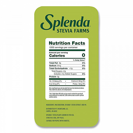 Stevia Sweetener Pack, 0.04 oz, 1,000/Carton (HFP00615)