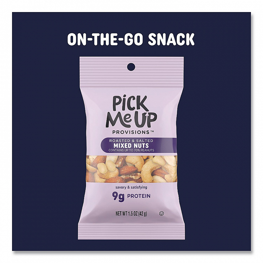 Roasted and Salted Mixed Nuts, 1.5 oz Pouch, 36/Box (PM62982)