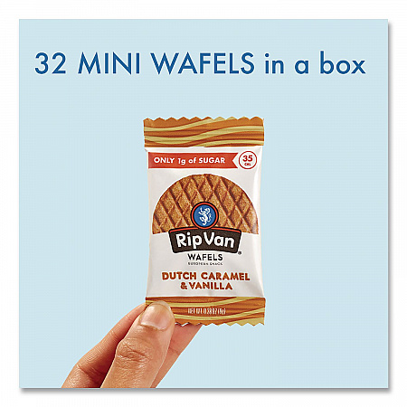 Minis Dutch Caramel and Vanilla Wafels, 0.28 oz Packet, 32/Box (RVW00891)