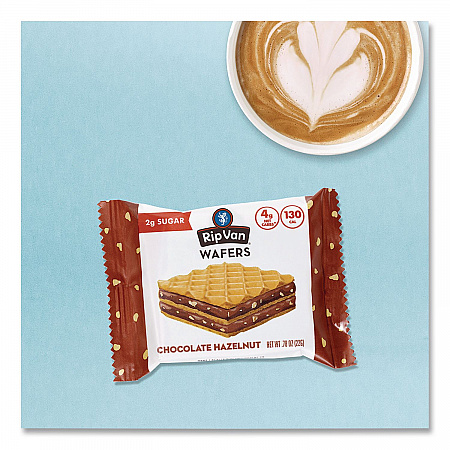Wafers, Chocolate Hazelnut, 0.78 oz Packet, 16/Box (RVW70519)