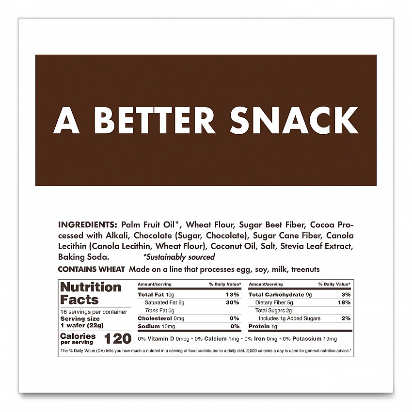 Wafers, Dark Chocolate, 0.78 oz Packet, 16/Box (RVW70520)