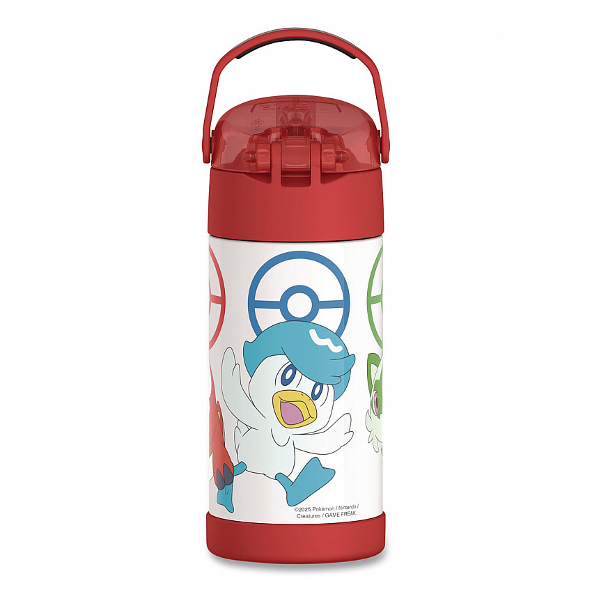 FUNtainer Pokemon Stainless Steel Vacuum Insulated Water Bottle, 12 oz, Multicolor (F4105PM6M)
