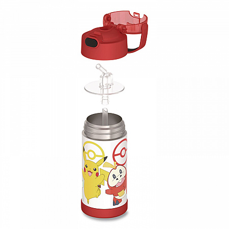 FUNtainer Pokemon Stainless Steel Vacuum Insulated Water Bottle, 12 oz, Multicolor (F4105PM6M)