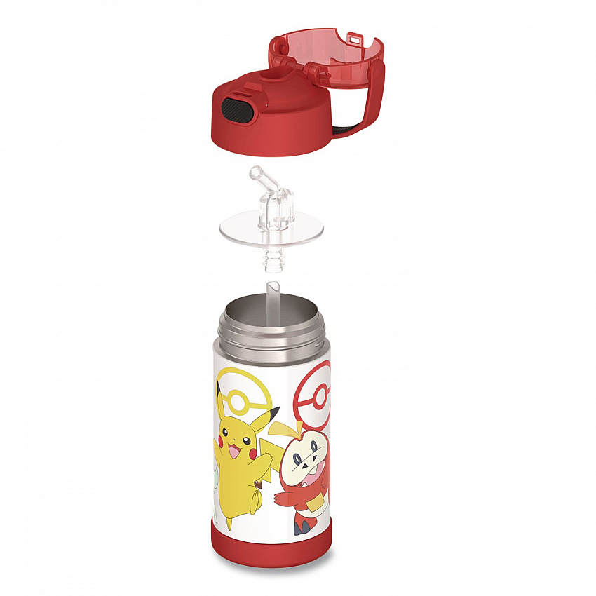 FUNtainer Pokemon Stainless Steel Vacuum Insulated Water Bottle, 12 oz, Multicolor (F4105PM6M)