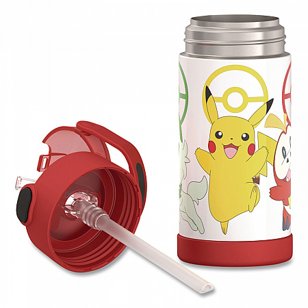 FUNtainer Pokemon Stainless Steel Vacuum Insulated Water Bottle, 12 oz, Multicolor (F4105PM6M)