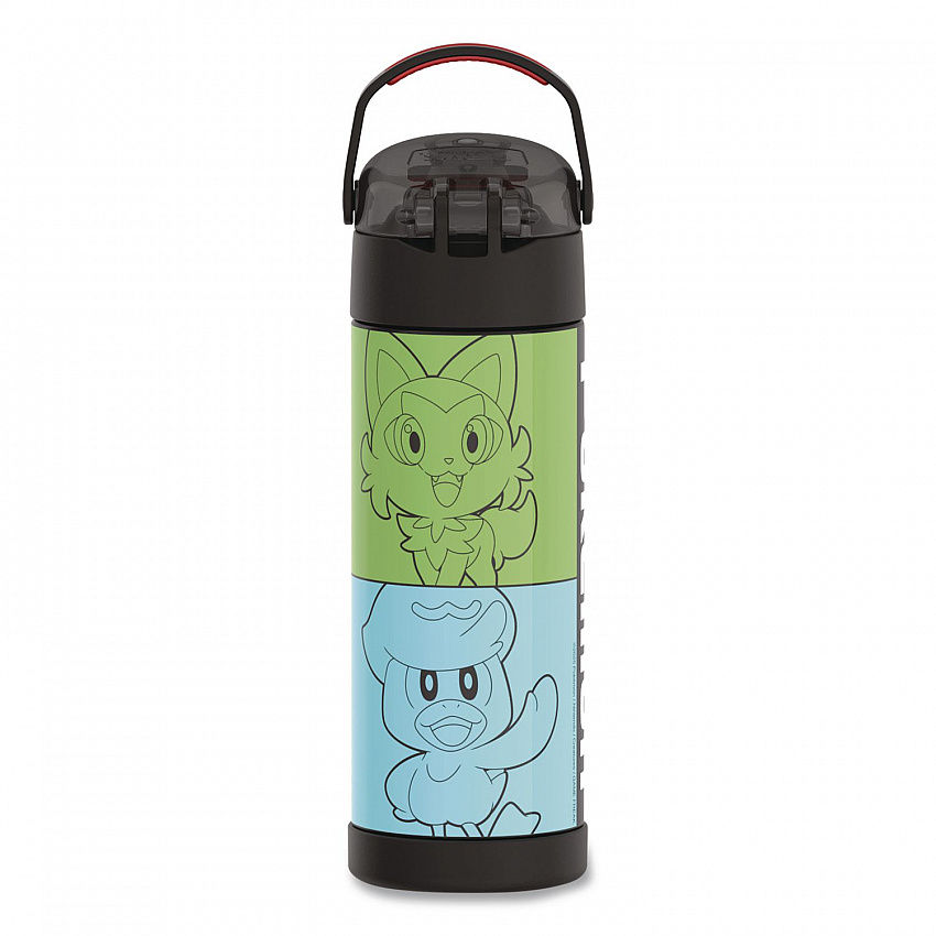 FUNtainer Pokemon Stainless Steel Vacuum Insulated Water Bottle, 16 oz, Multicolor (F42105PM6M)