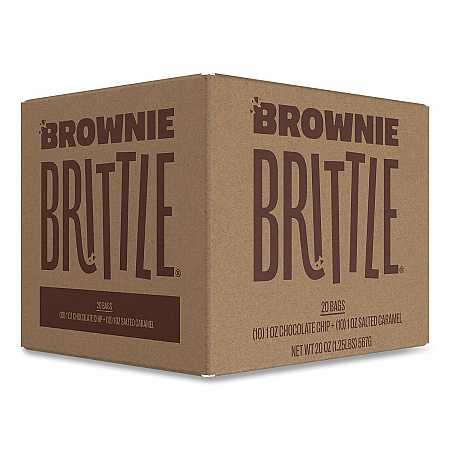 Crunchy Brownie Snack Variety Pack, Chocolate Chip and Salted Caramel, 2 oz Bag, 20/Carton (KAR01416)
