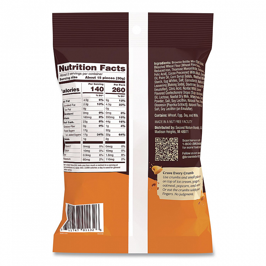 Salted Caramel Brownie Snack, 2 oz Bag, 24/Carton (SGB01132)