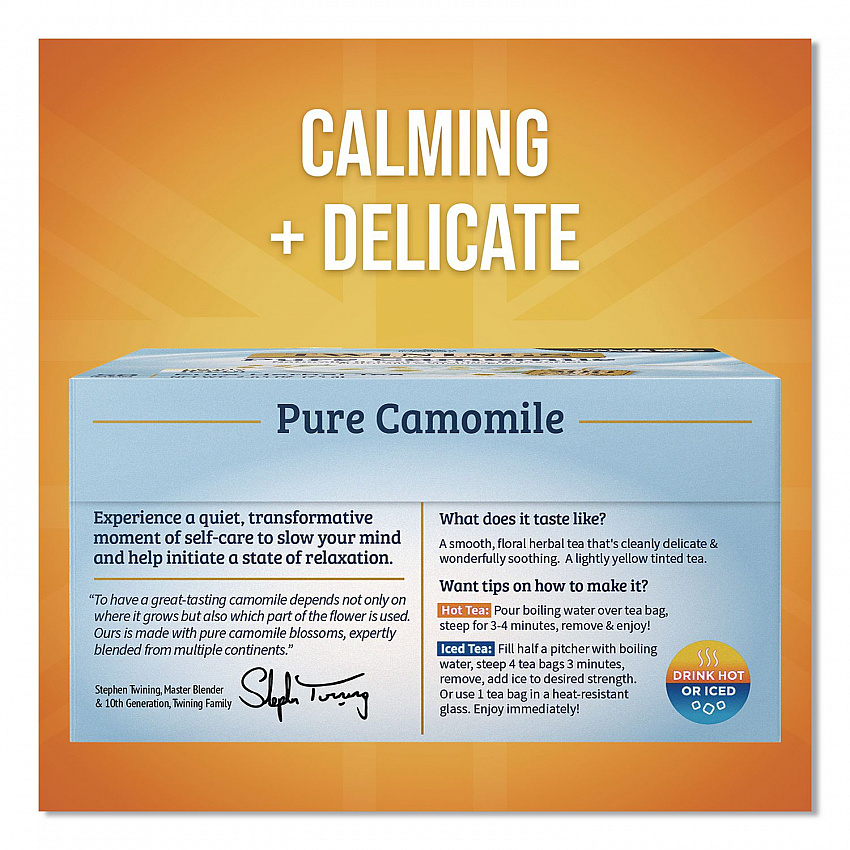 Tea Bags, Pure Camomile, 0.05 oz Tea Bag, 50/Box (TNA53651)