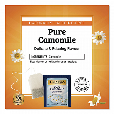 Tea Bags, Pure Camomile, 0.05 oz Tea Bag, 50/Box (TNA53651)