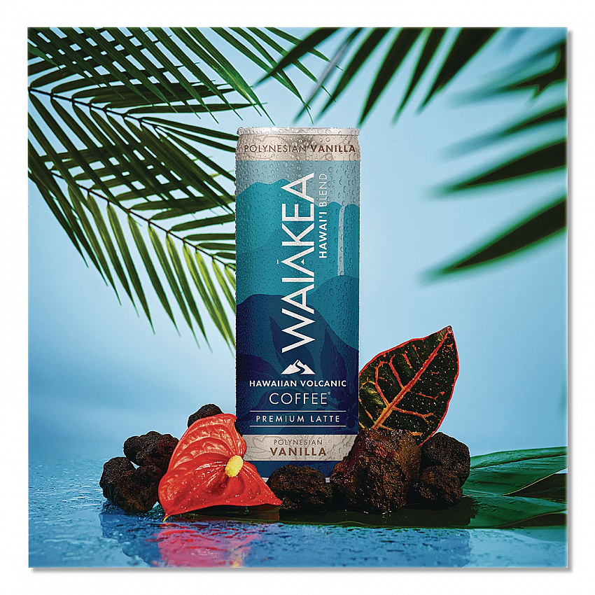 Hawaiian Volcanic Cold Brew Coffee, Polynesian Vanilla, 11 oz Can, 12/Carton (NOV00610)