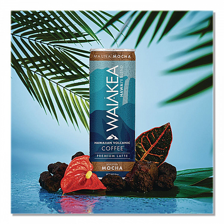 Hawaiian Volcanic Cold Brew Coffee, Mauna Mocha, 11 oz Can, 12/Carton (NOV00627)
