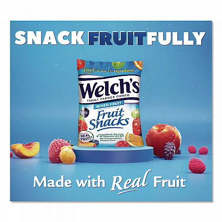 Mixed Fruit Snacks Club Size, 0.8 oz Packet, 66/Box (24328406)