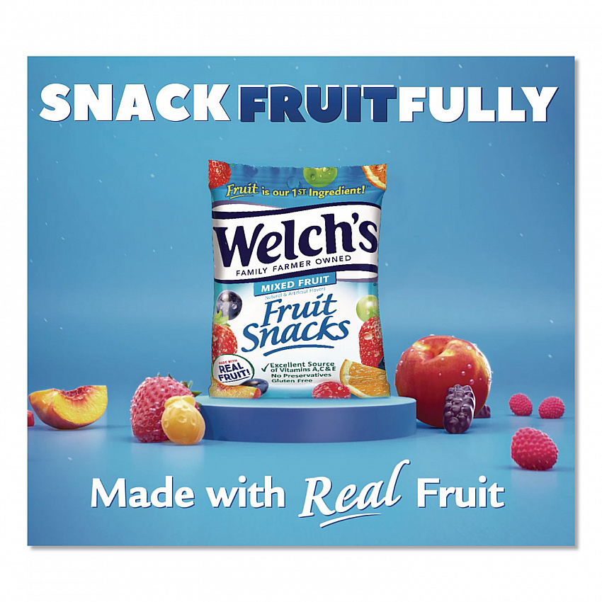 Mixed Fruit Snacks Club Size, 0.8 oz Packet, 66/Box (24328406)