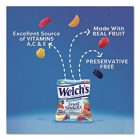 Mixed Fruit Snacks Club Size, 0.8 oz Packet, 66/Box (24328406)