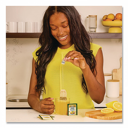 Tea Bags, Lemon and Ginger, 1.32 oz Tea Bag, 25 Tea Bags/Box (85145)