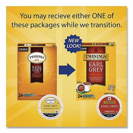 Tea K-Cups, Earl Grey, 0.11 oz K-Cups, 24/Box (85783)