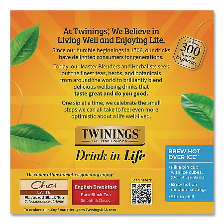 Tea K-Cups, Earl Grey, 0.11 oz K-Cups, 24/Box (85783)